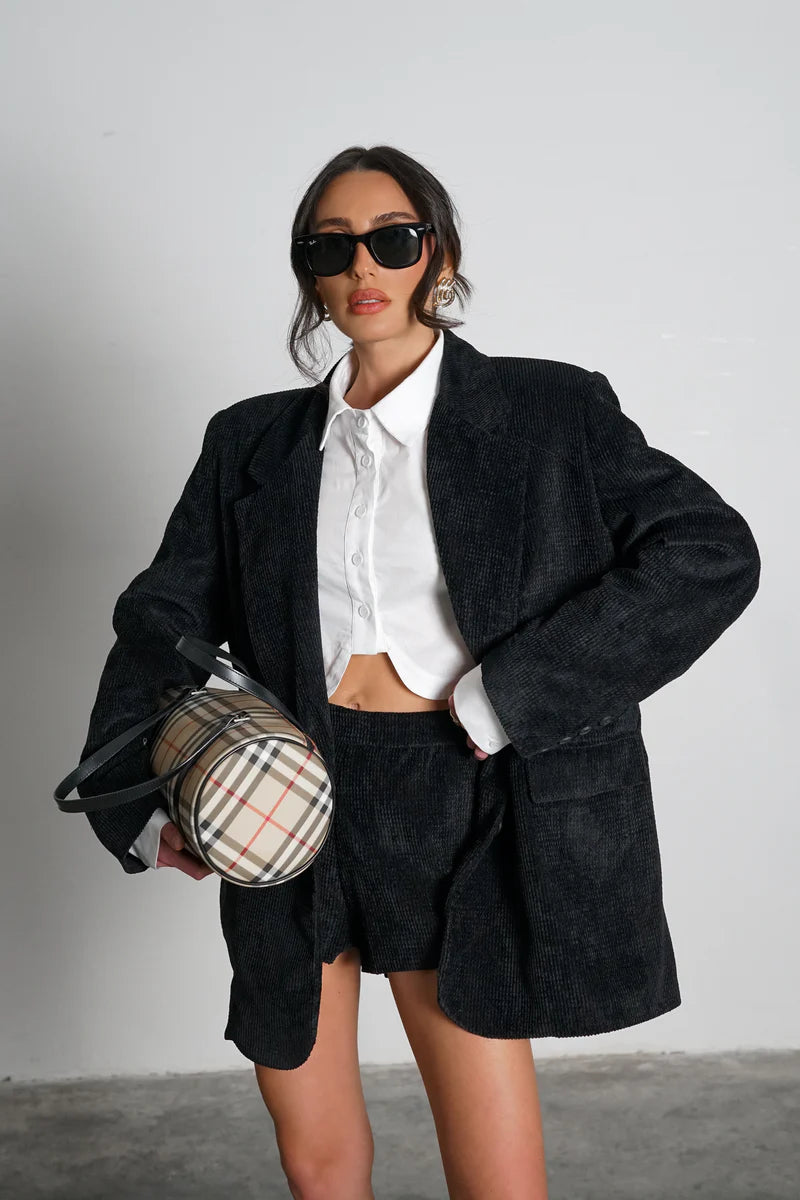 חליפת אדנטה קורדרוי חליפה שחור GOVANA