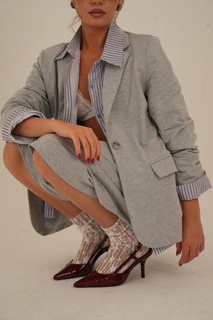 חליפת לואי חליפה אפור בהיר O.S RFA